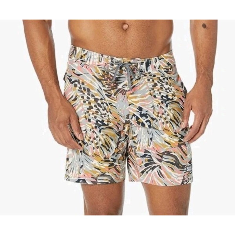 SAXX‎ Betawave 2-in-1 17" BoardieSwim Trunks Lined Beach Boardshorts Men's Sz 38